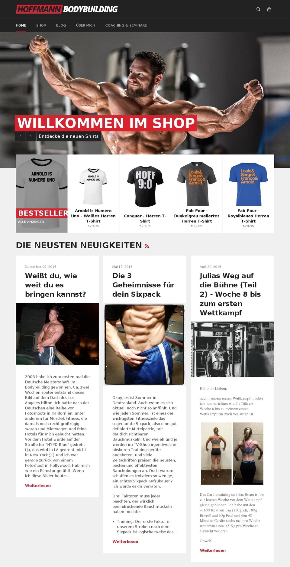 hoffmanbodybuilding.com shopify website screenshot