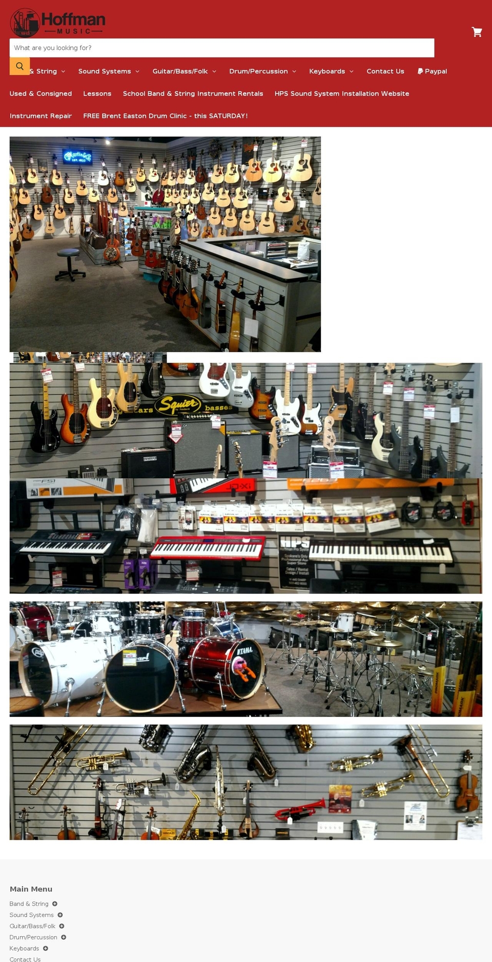 hoffmanmusic.net shopify website screenshot
