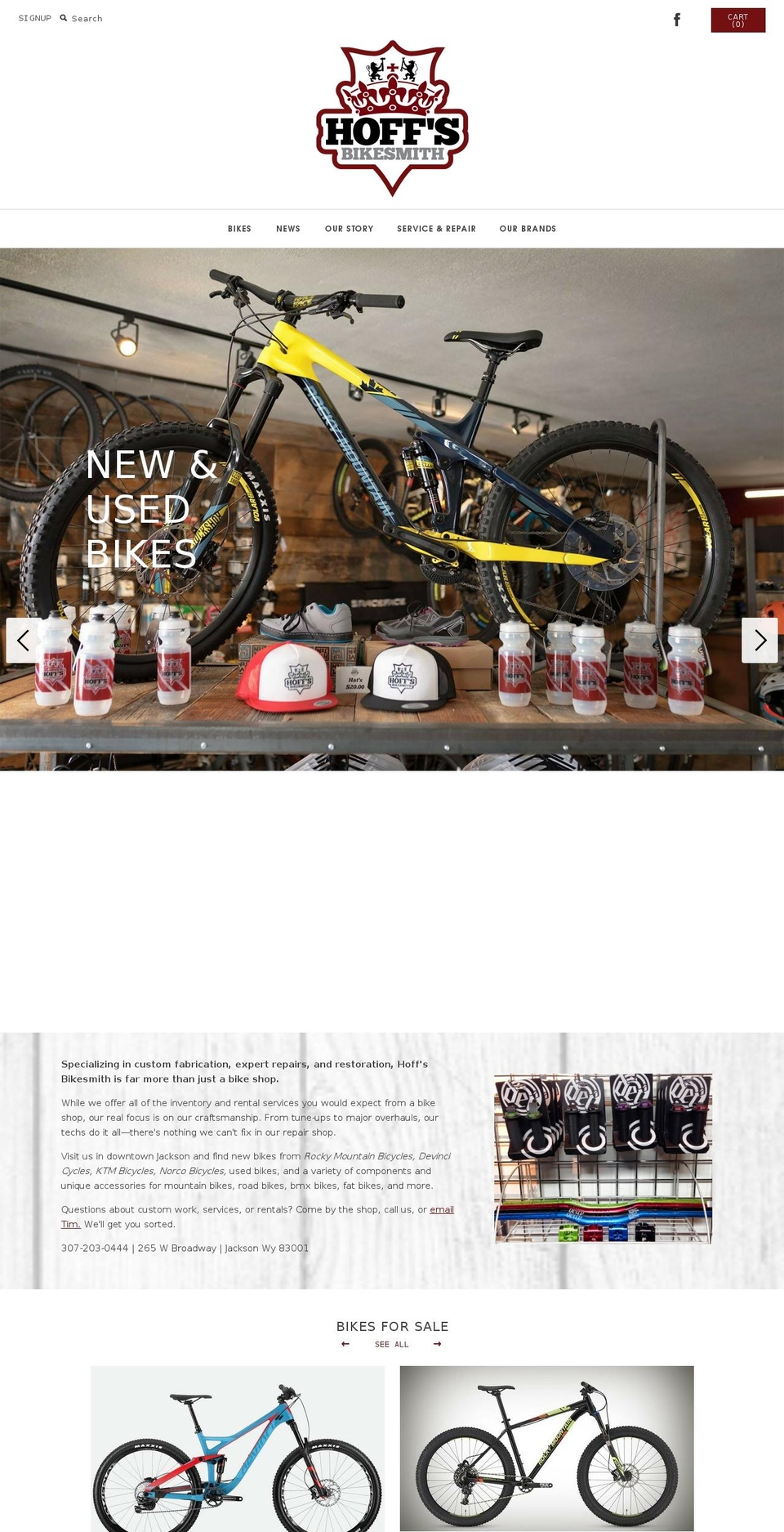 hoffsbikesmith.com shopify website screenshot