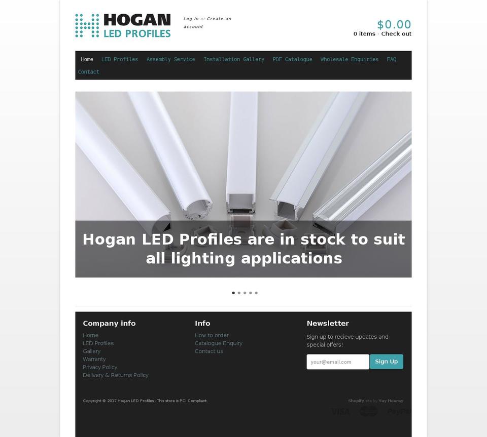 hoganledprofiles.com.au shopify website screenshot