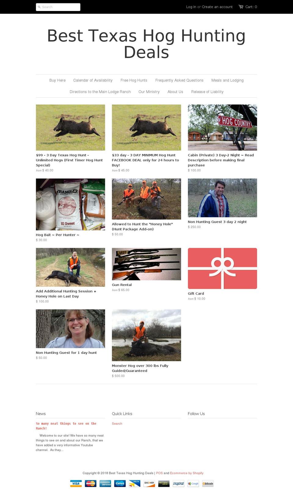 hoghunting1.com — Shopify storefront screenshot