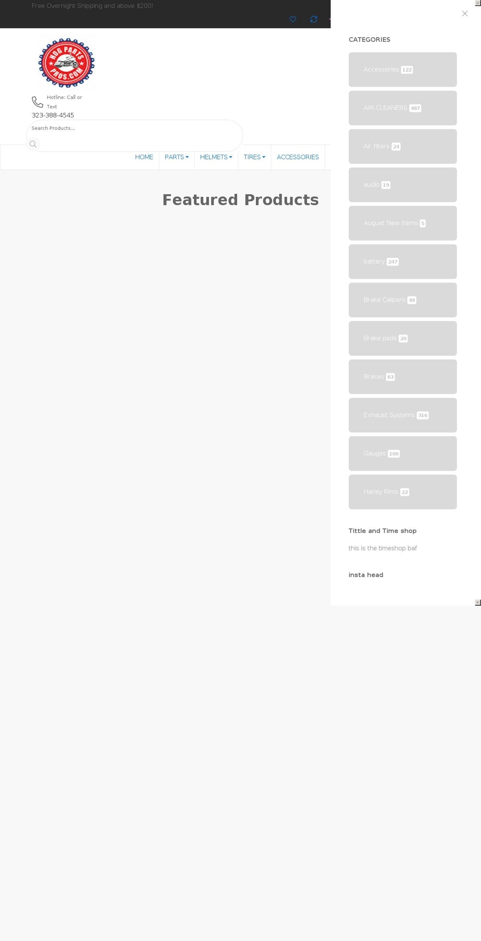 hogpartspros.com shopify website screenshot