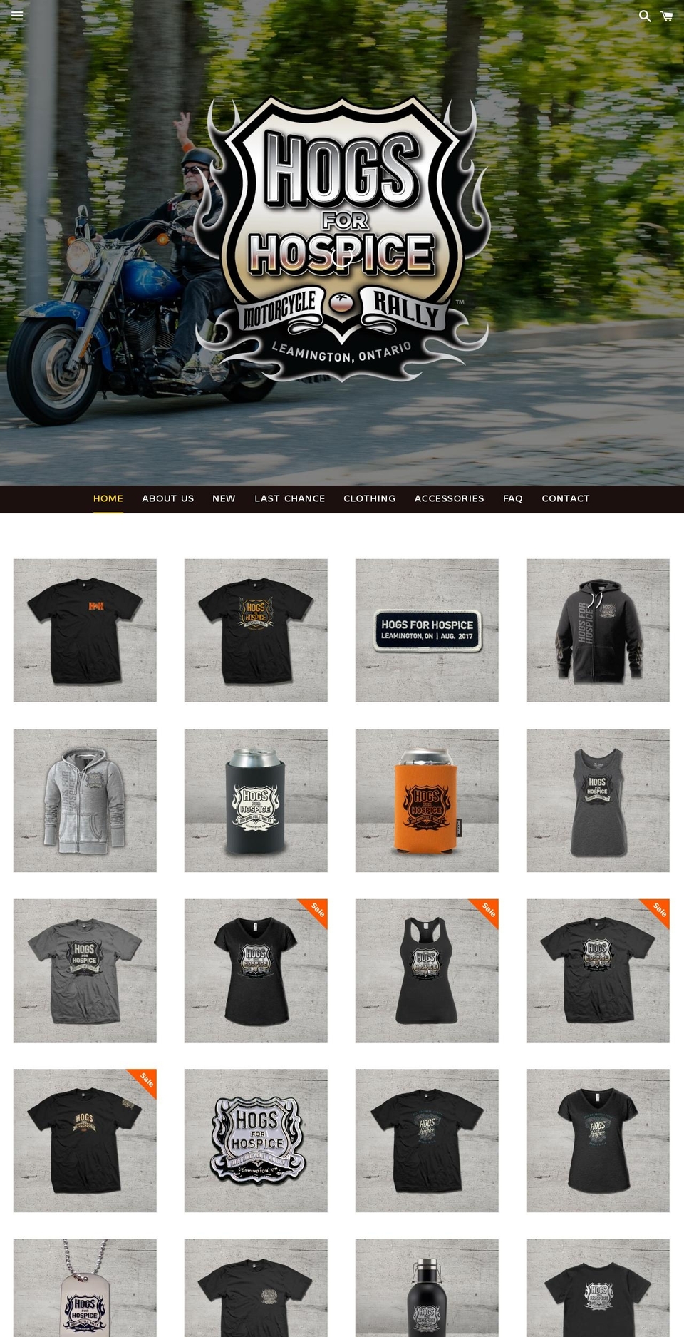 hogsforhospiceshop.com — Shopify storefront screenshot