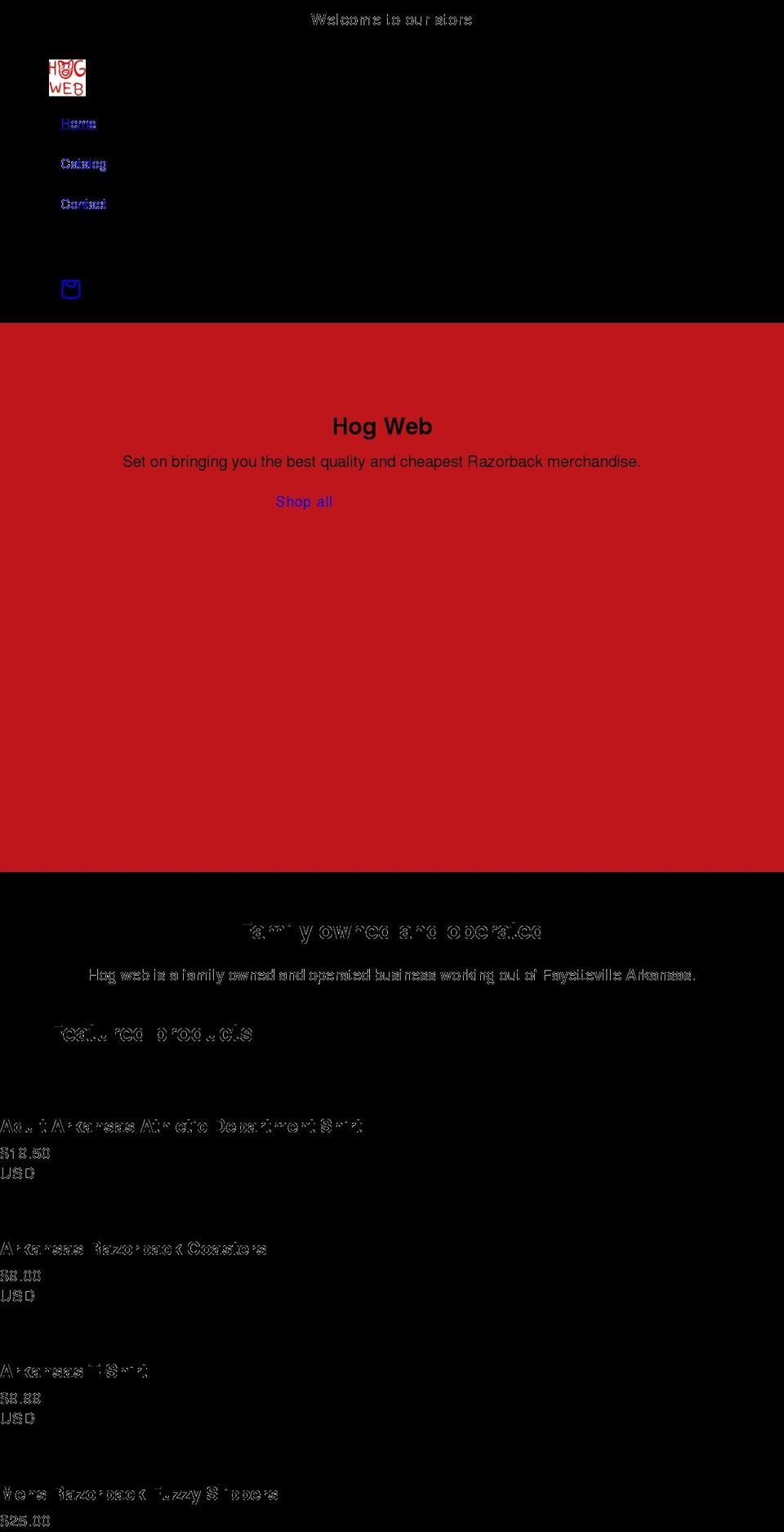hogweb.com shopify website screenshot