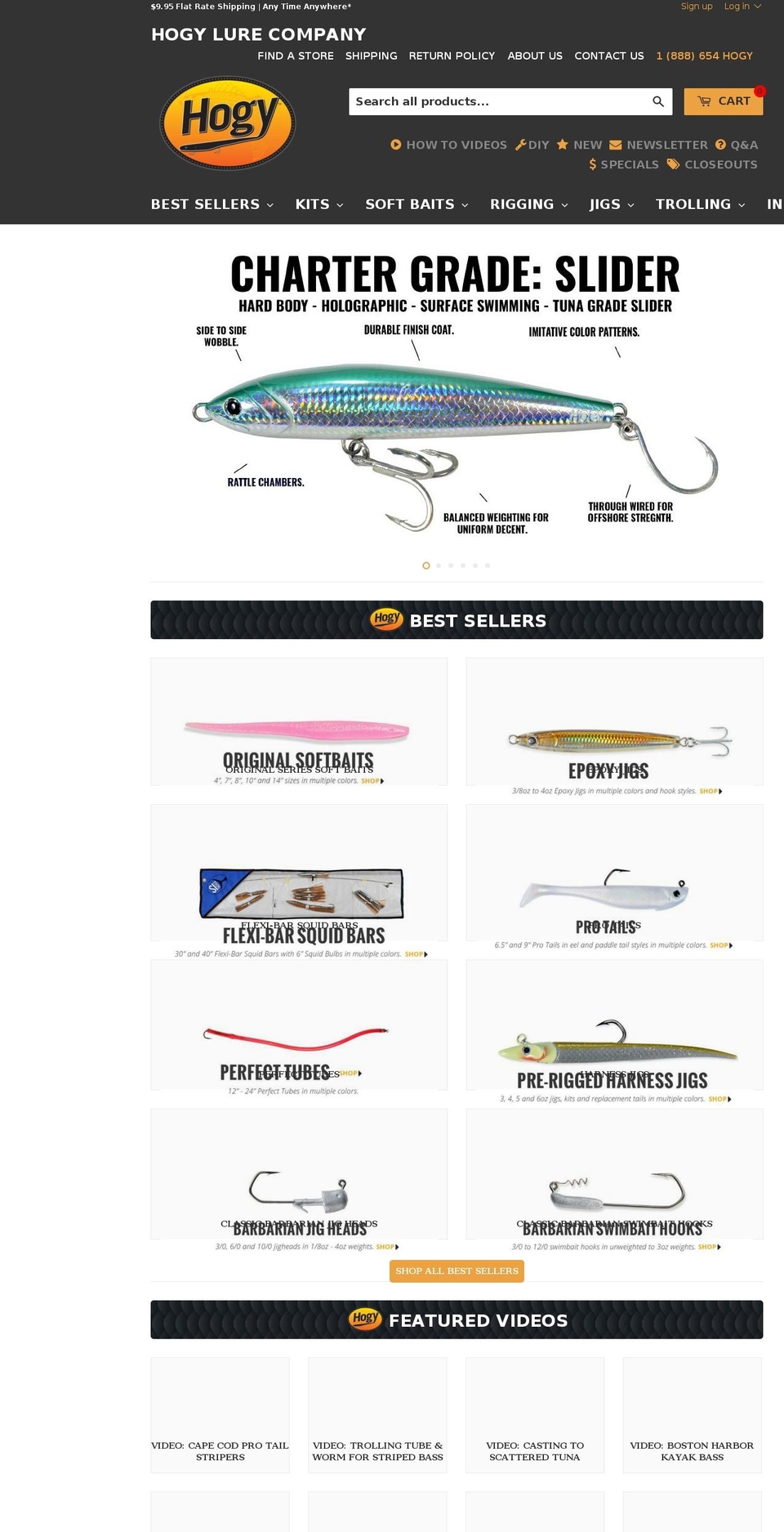 hogylures.com — Shopify storefront screenshot