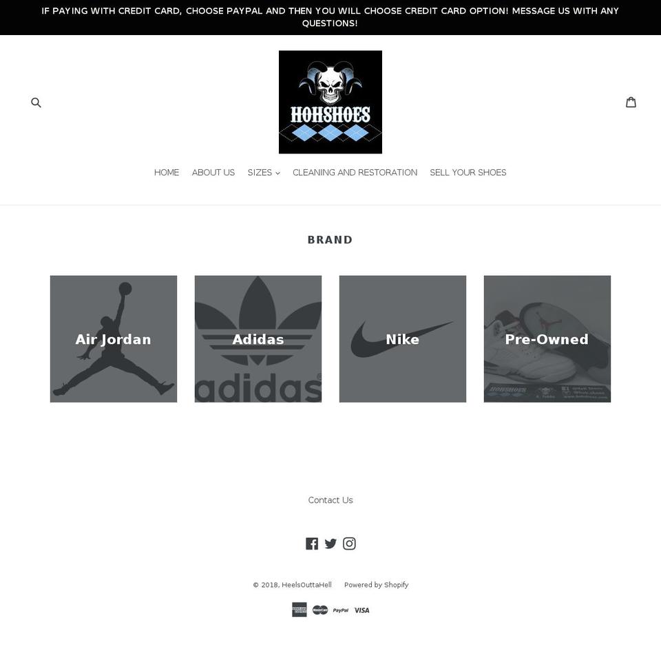 hohshoes.com — Shopify storefront screenshot