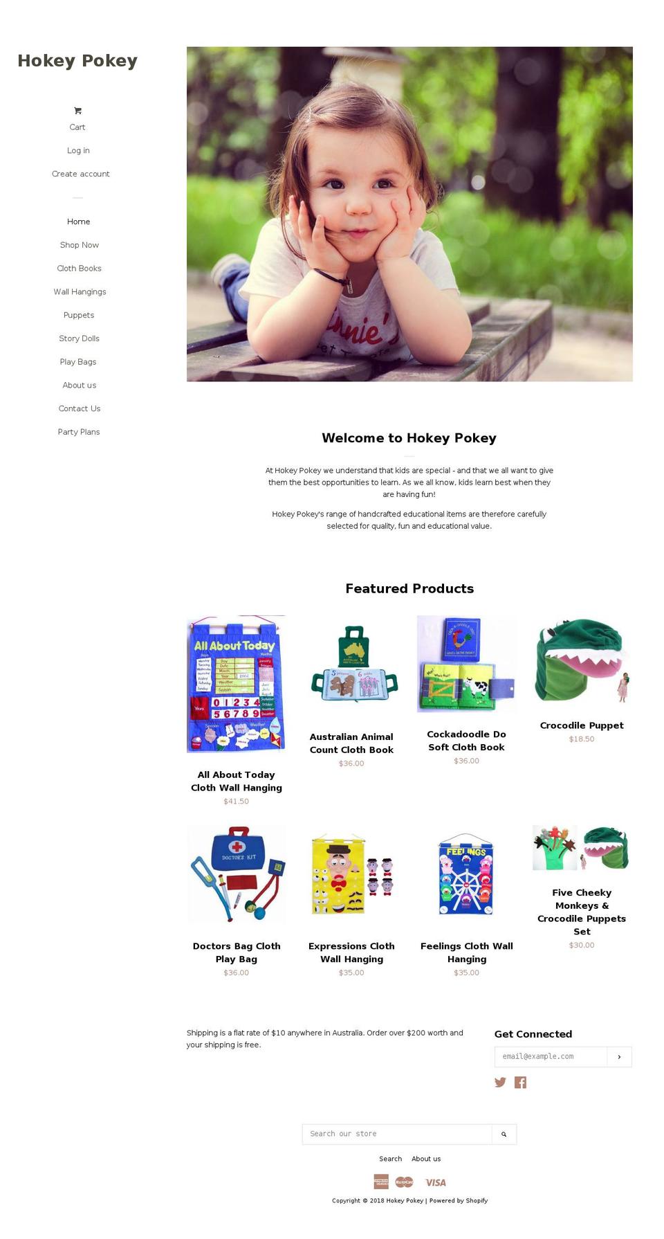 hokeypokeytoyshop.com — Shopify storefront screenshot