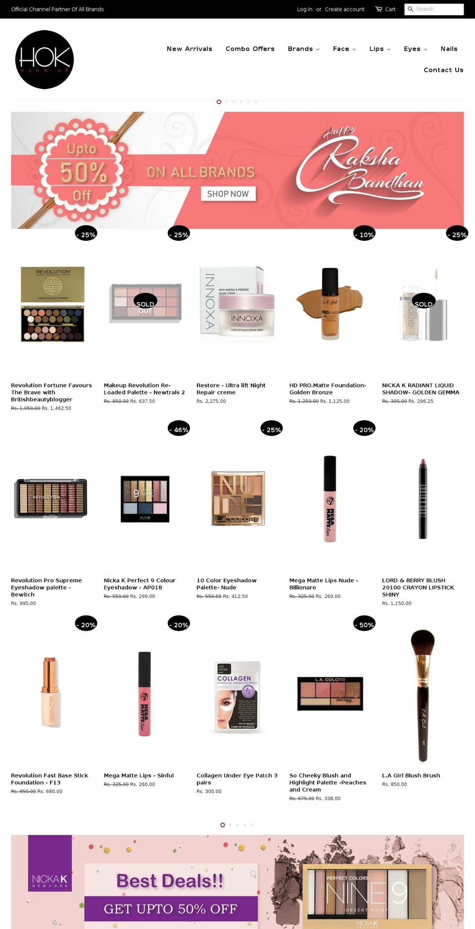 hokmakeup.com shopify website screenshot