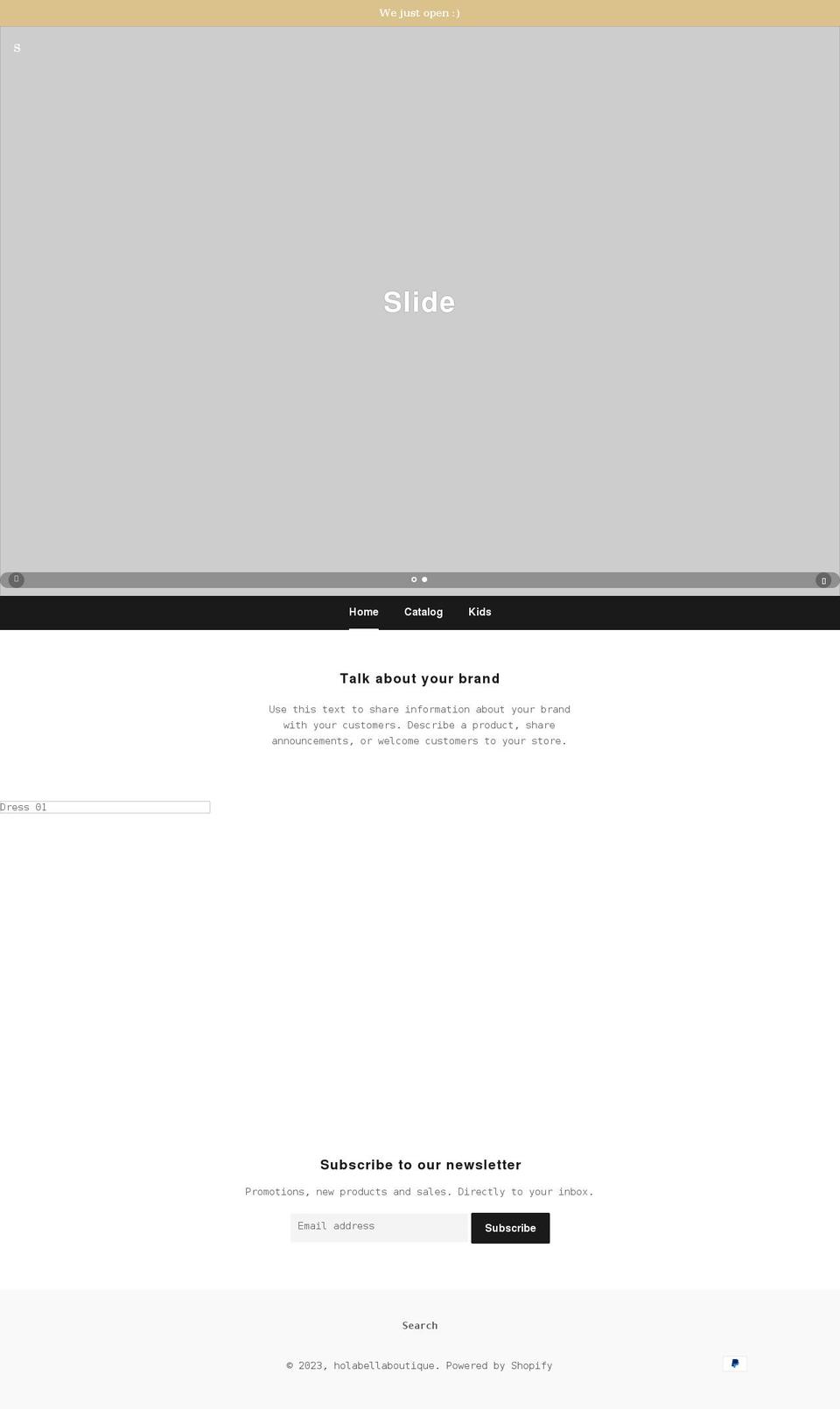 holabellaboutique.com shopify website screenshot