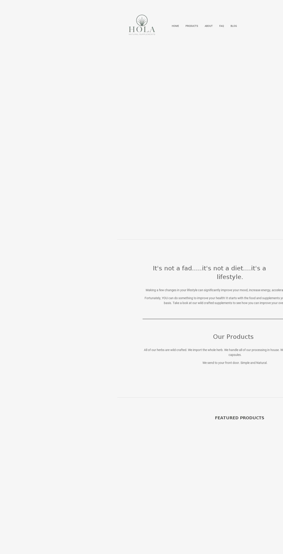 holanaturalsupplements.com shopify website screenshot