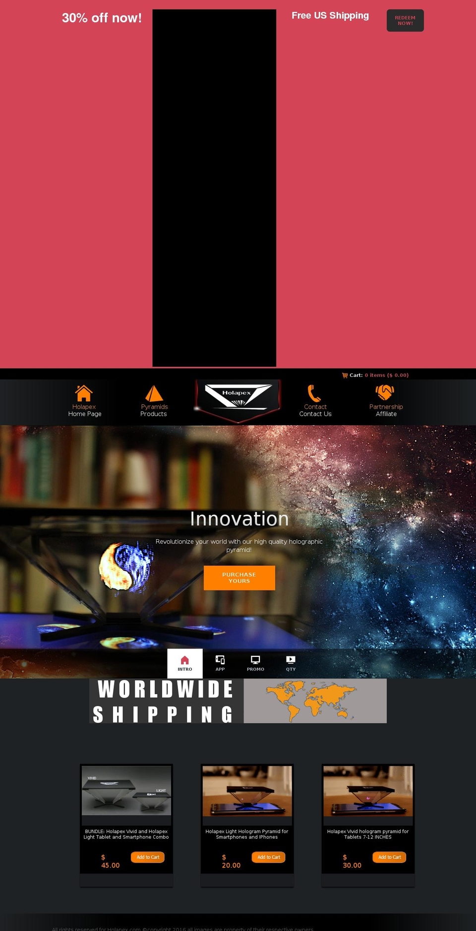 holapex.com shopify website screenshot
