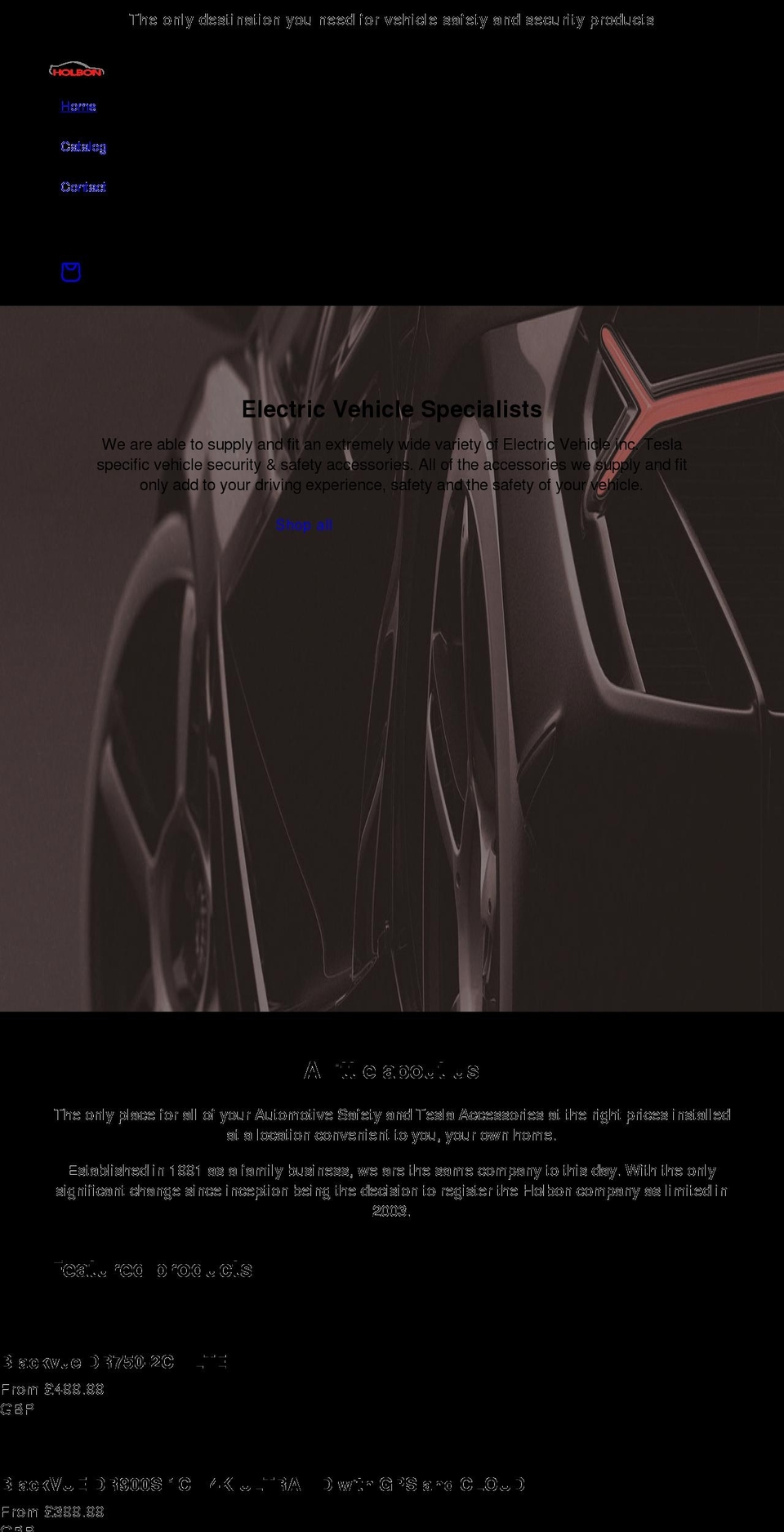 holbon.com shopify website screenshot