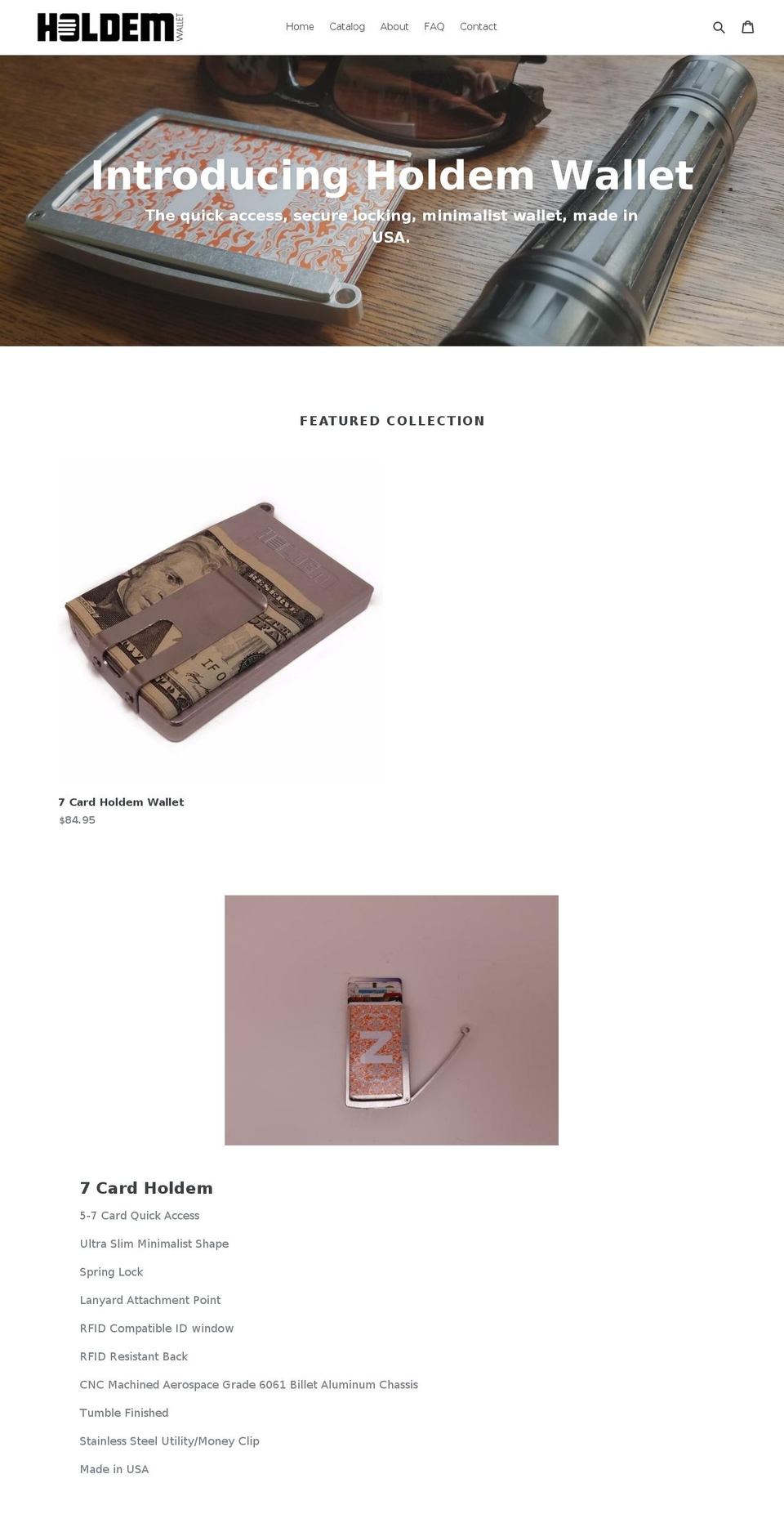 holdemwallet.com shopify website screenshot