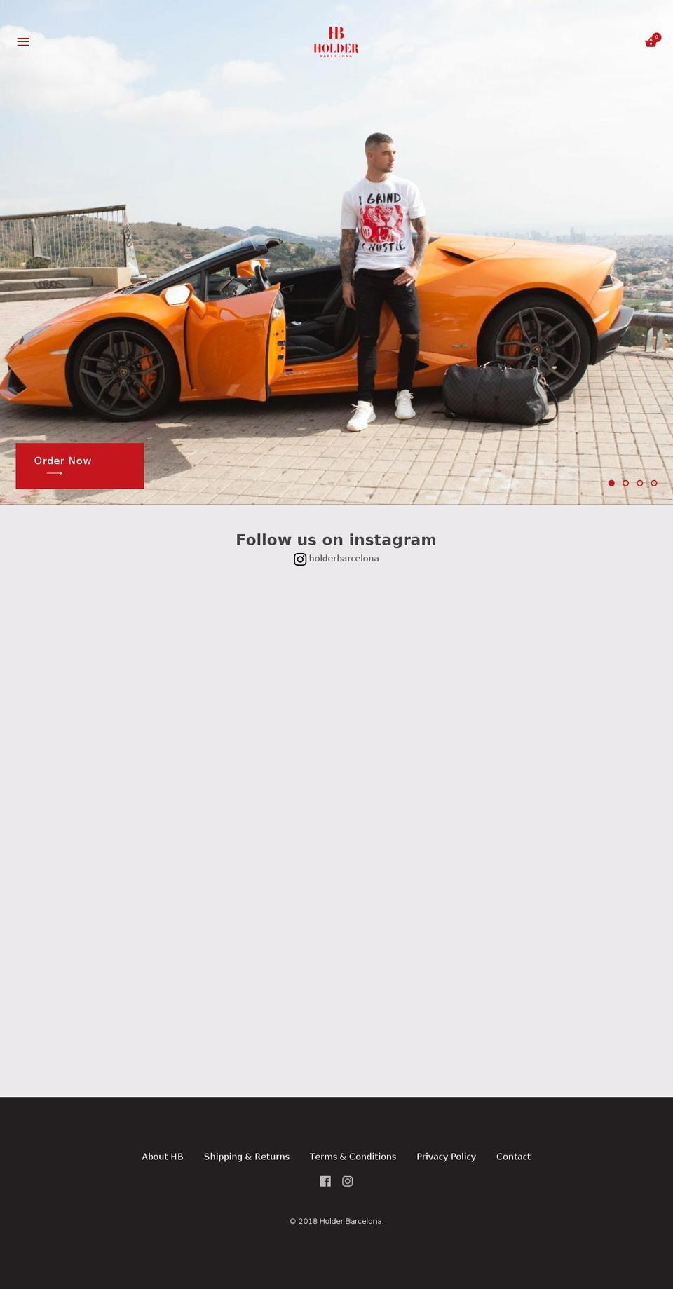 holderbarcelona.com — Shopify storefront screenshot