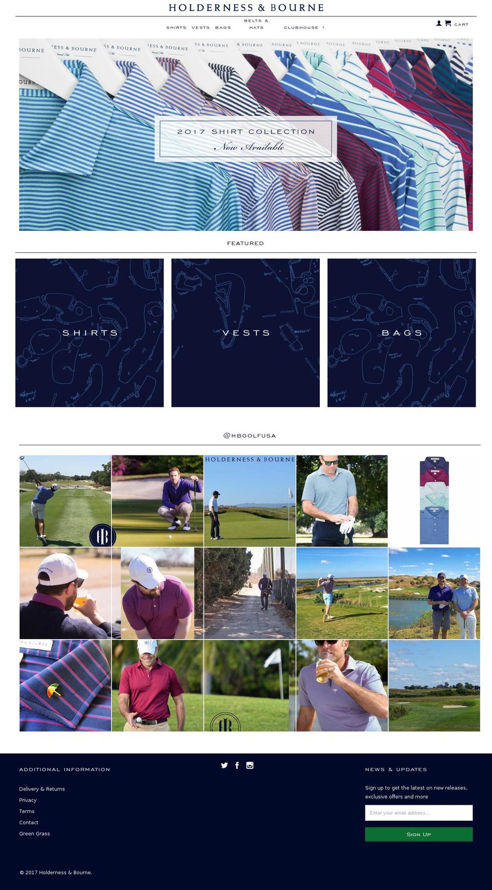 holdernessandbourne.com shopify website screenshot