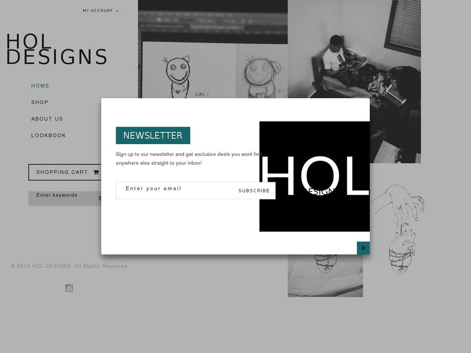 holdesigns.com shopify website screenshot