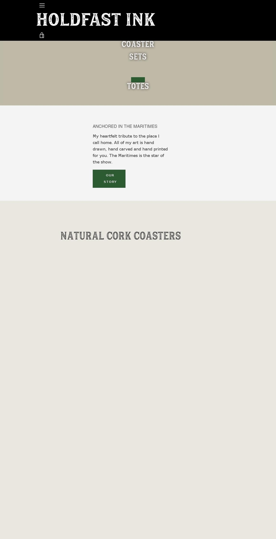 Main Site Shopify theme site example holdfastmercantile.com