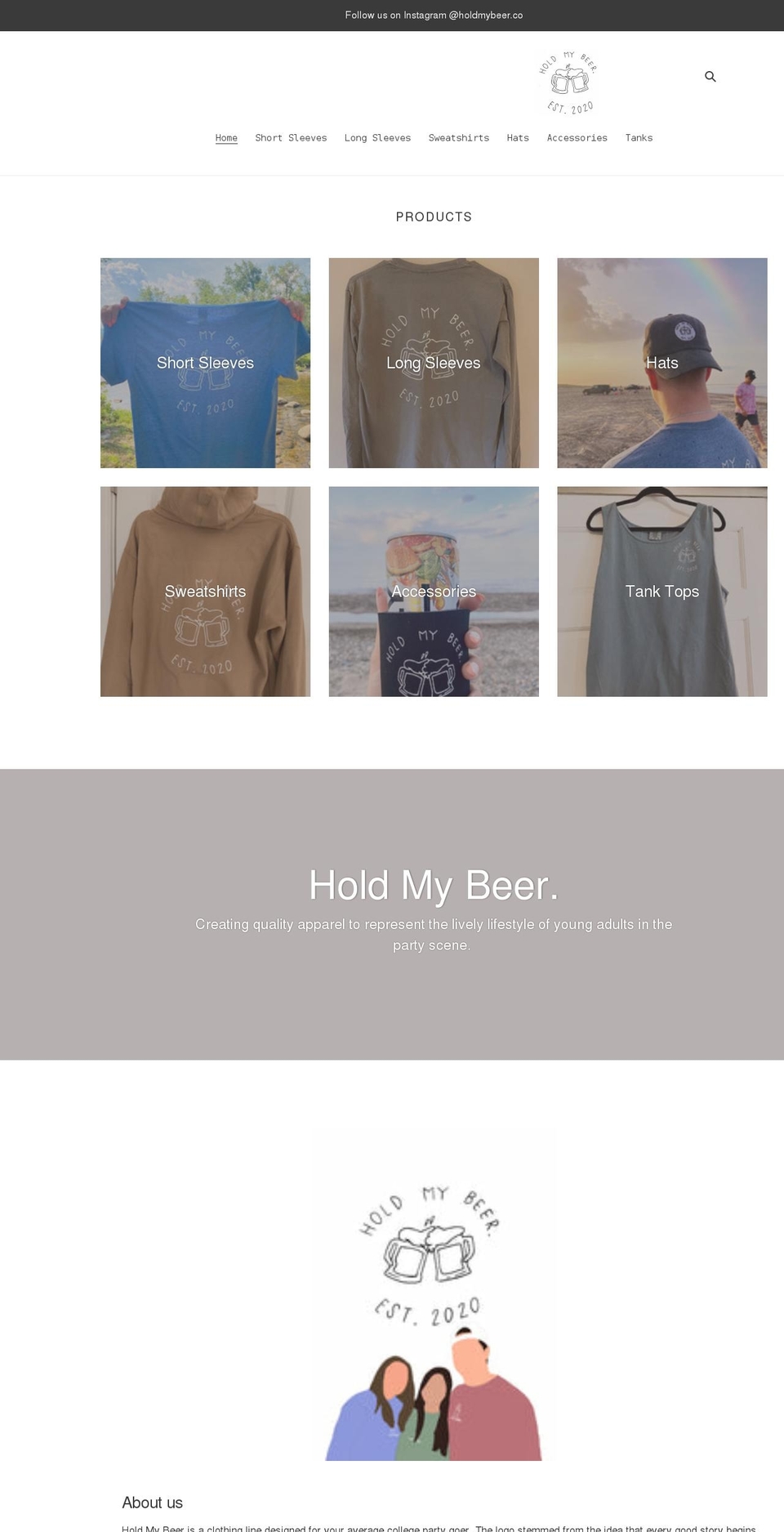 holdmybeer.shop shopify website screenshot