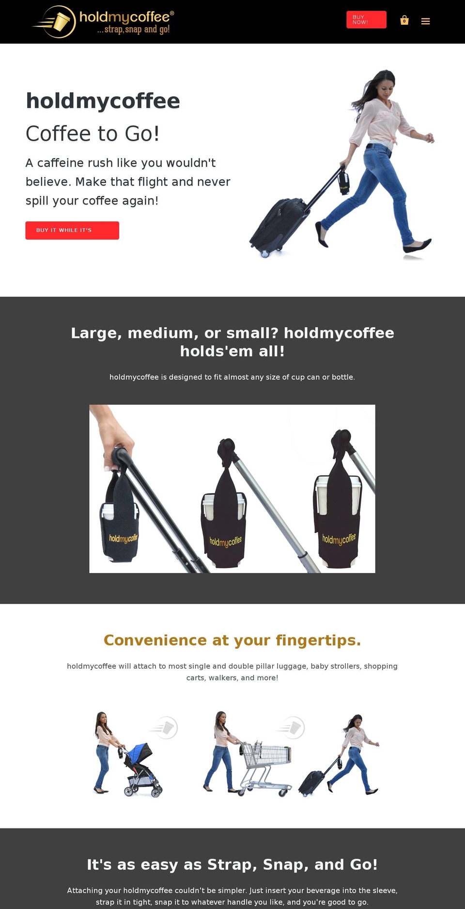 Startup Shopify theme site example holdmycoffee.com