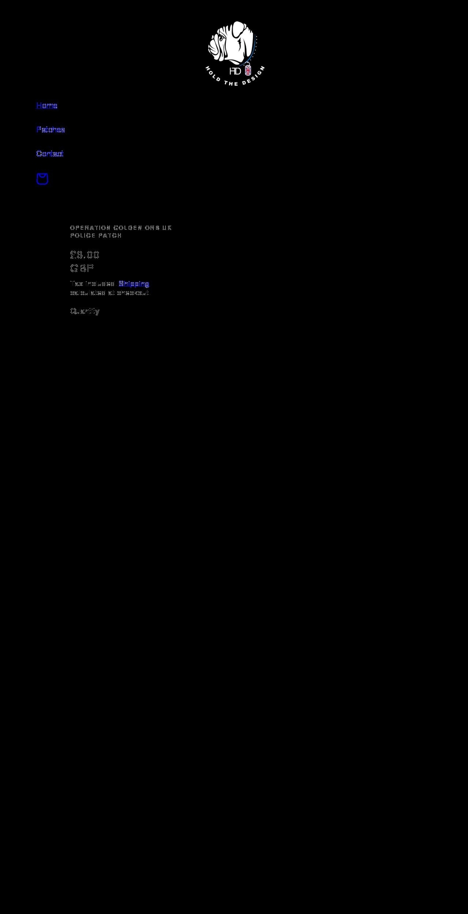 holdthedesign.co.uk shopify website screenshot