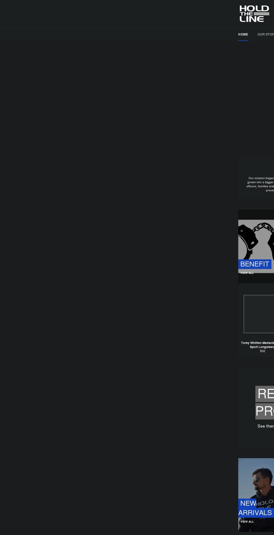 holdthelineshop.com shopify website screenshot