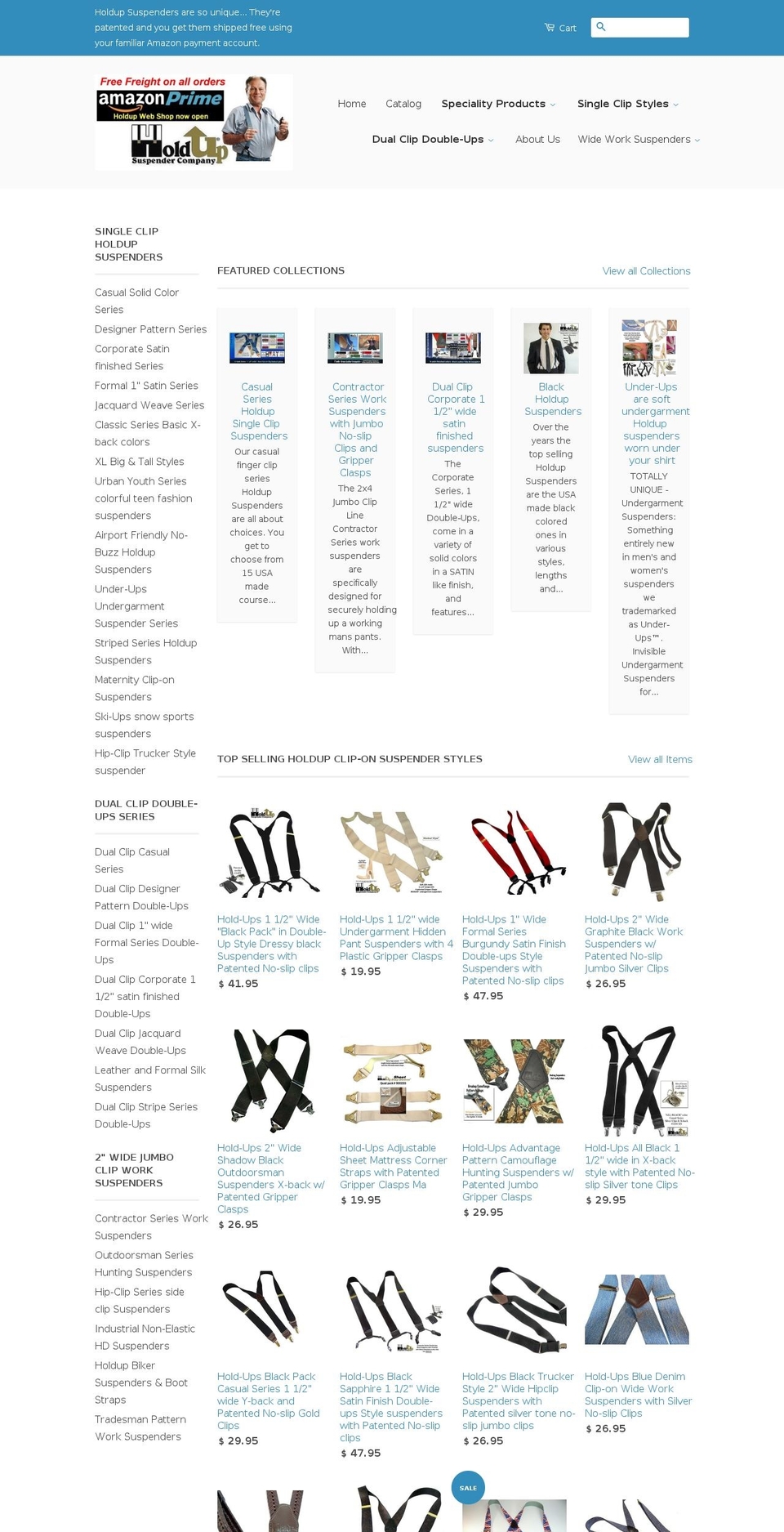 holdupsuspenders.com shopify website screenshot