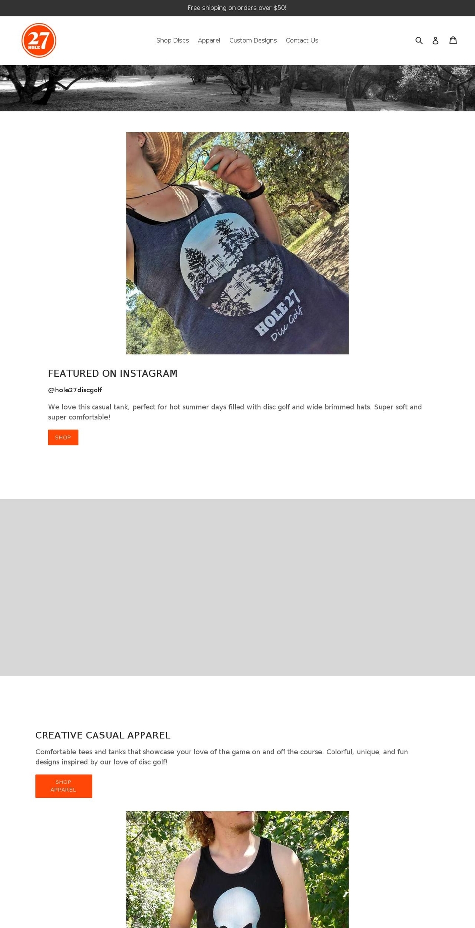 hole27.com — Shopify storefront screenshot