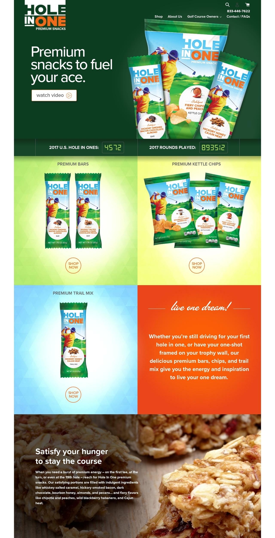 holeinonebrands.com — Shopify storefront screenshot