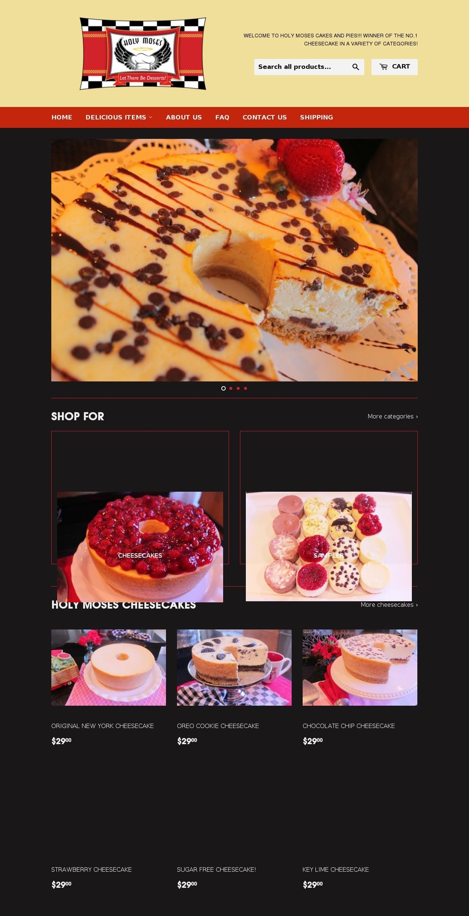 holeymoses.org shopify website screenshot
