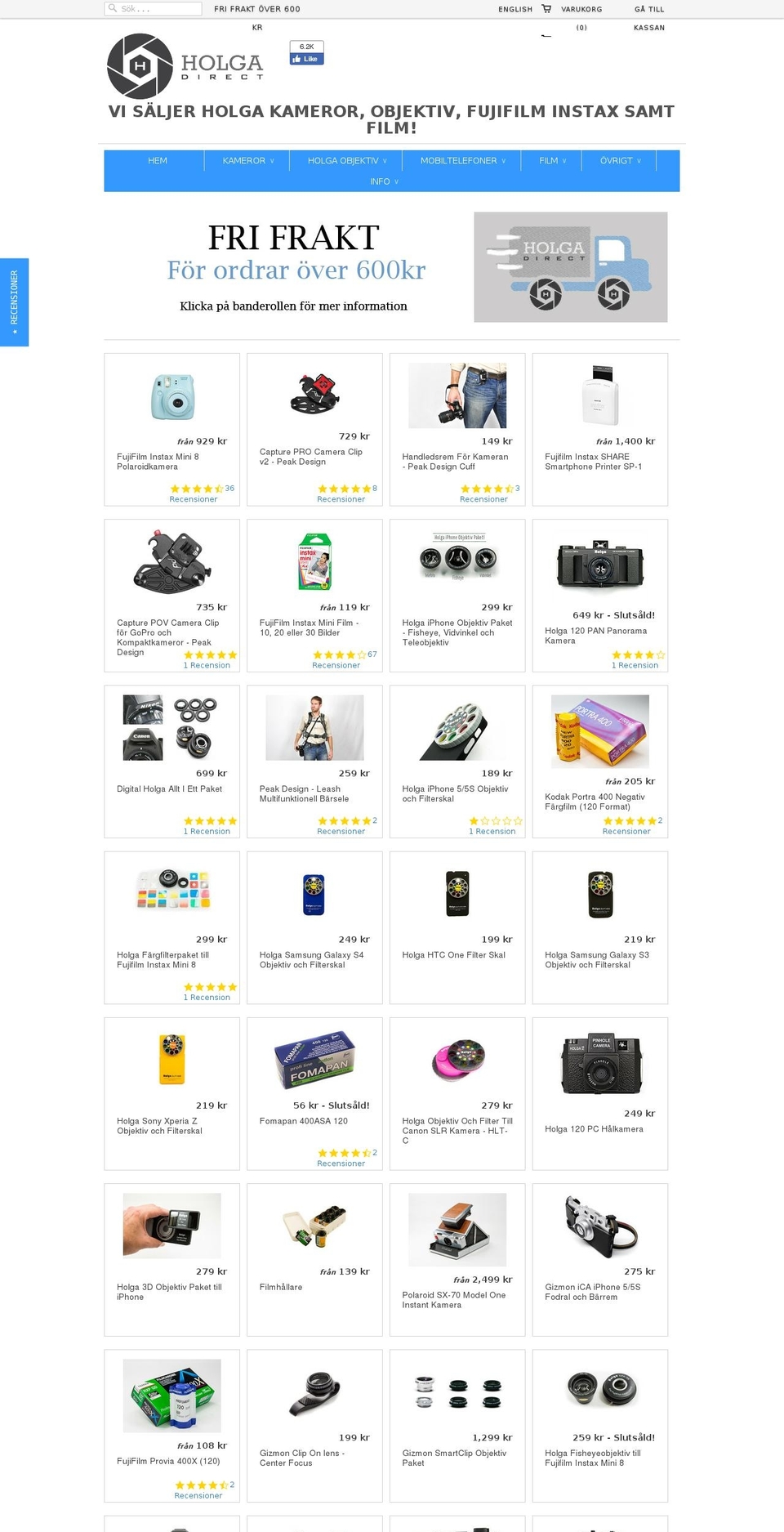 holgadirect.se shopify website screenshot