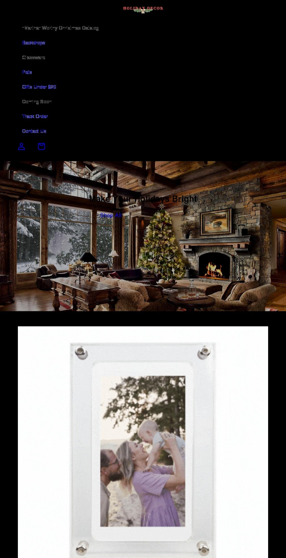 holidaydecor.ca shopify website screenshot
