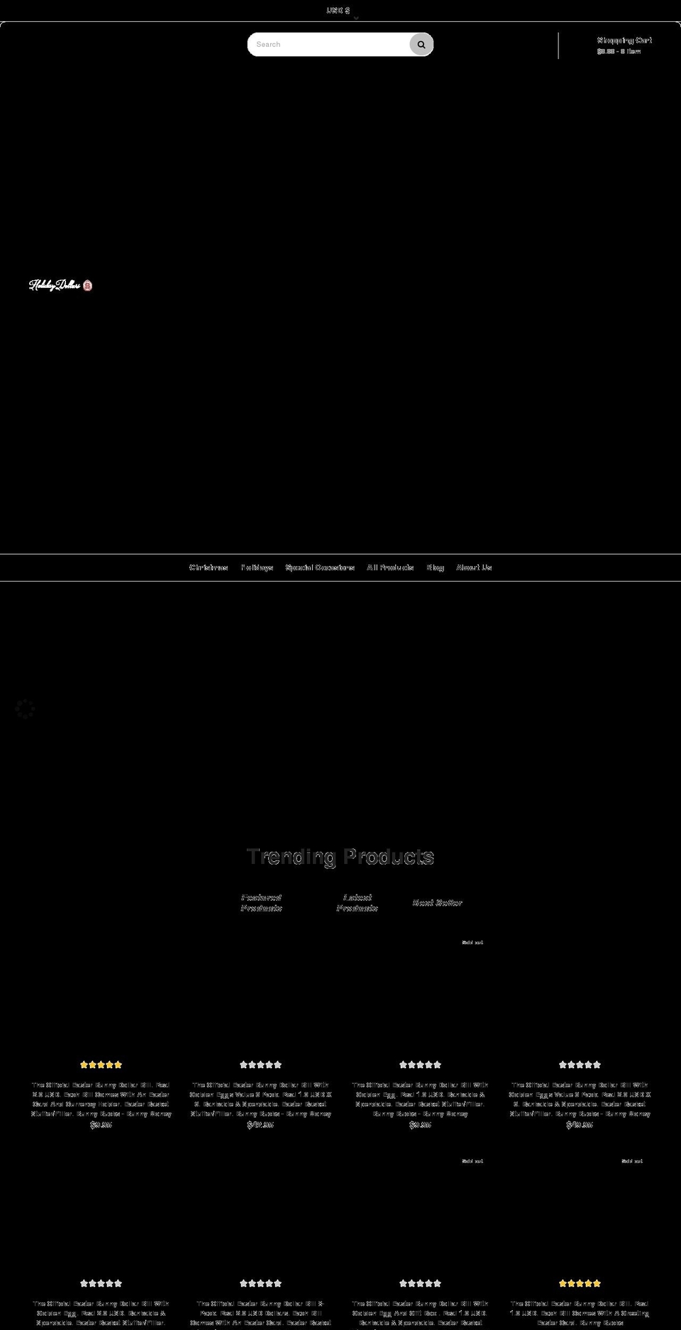 holidaydollarbills.com shopify website screenshot