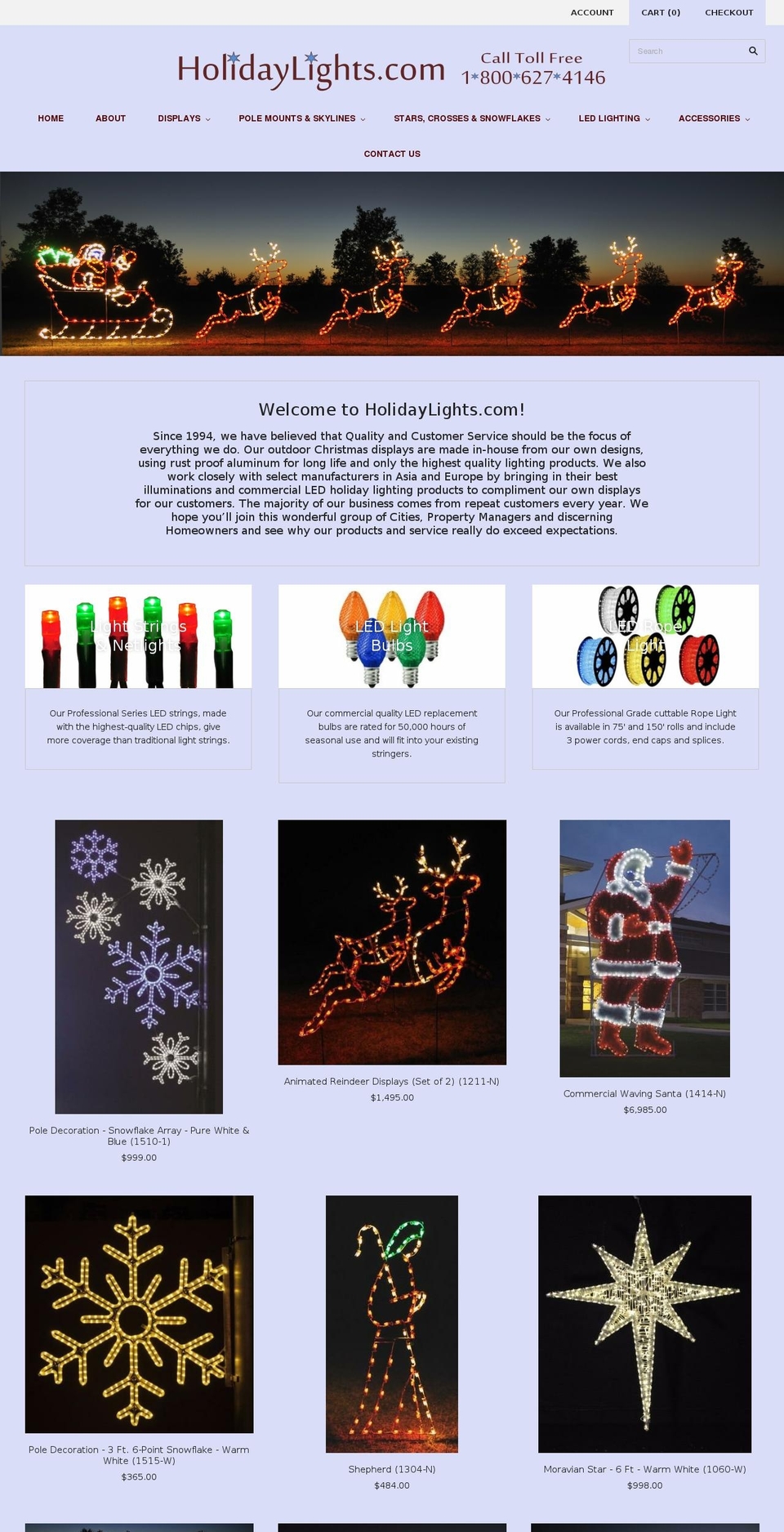 New For Shopify theme site example holidaylights.com