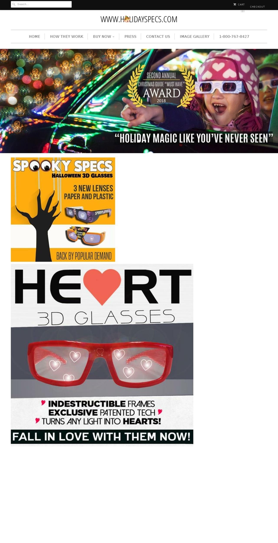 holidaymagic3d.com — Shopify storefront screenshot