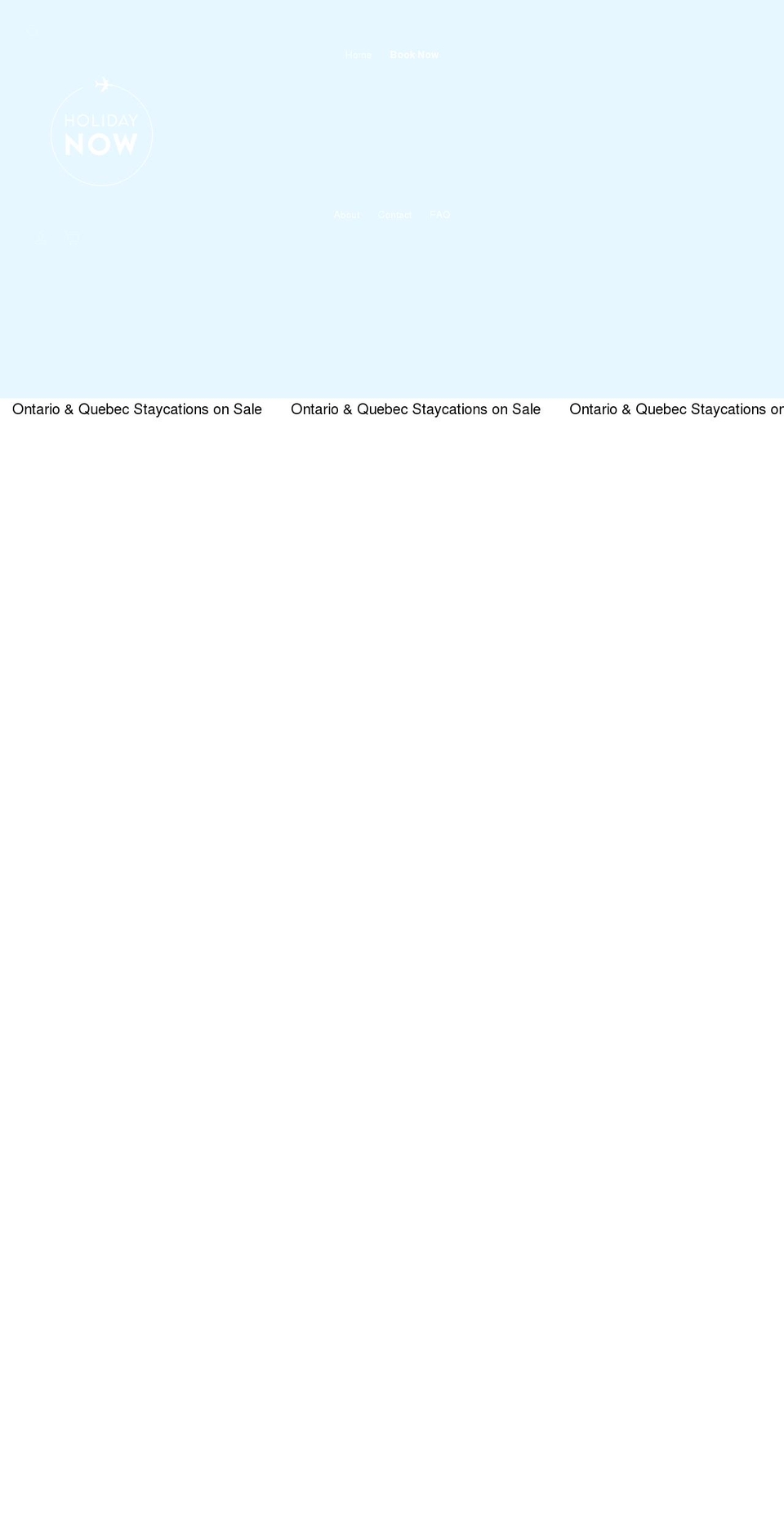holidaynow.ca shopify website screenshot