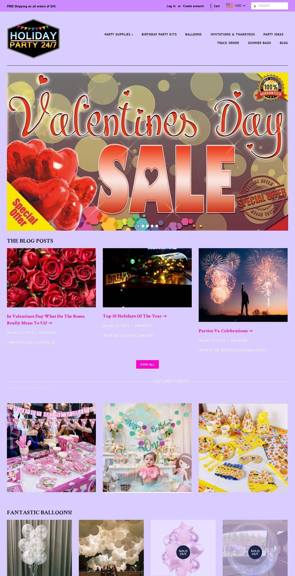 holidayparty247.myshopify.com — Shopify storefront screenshot