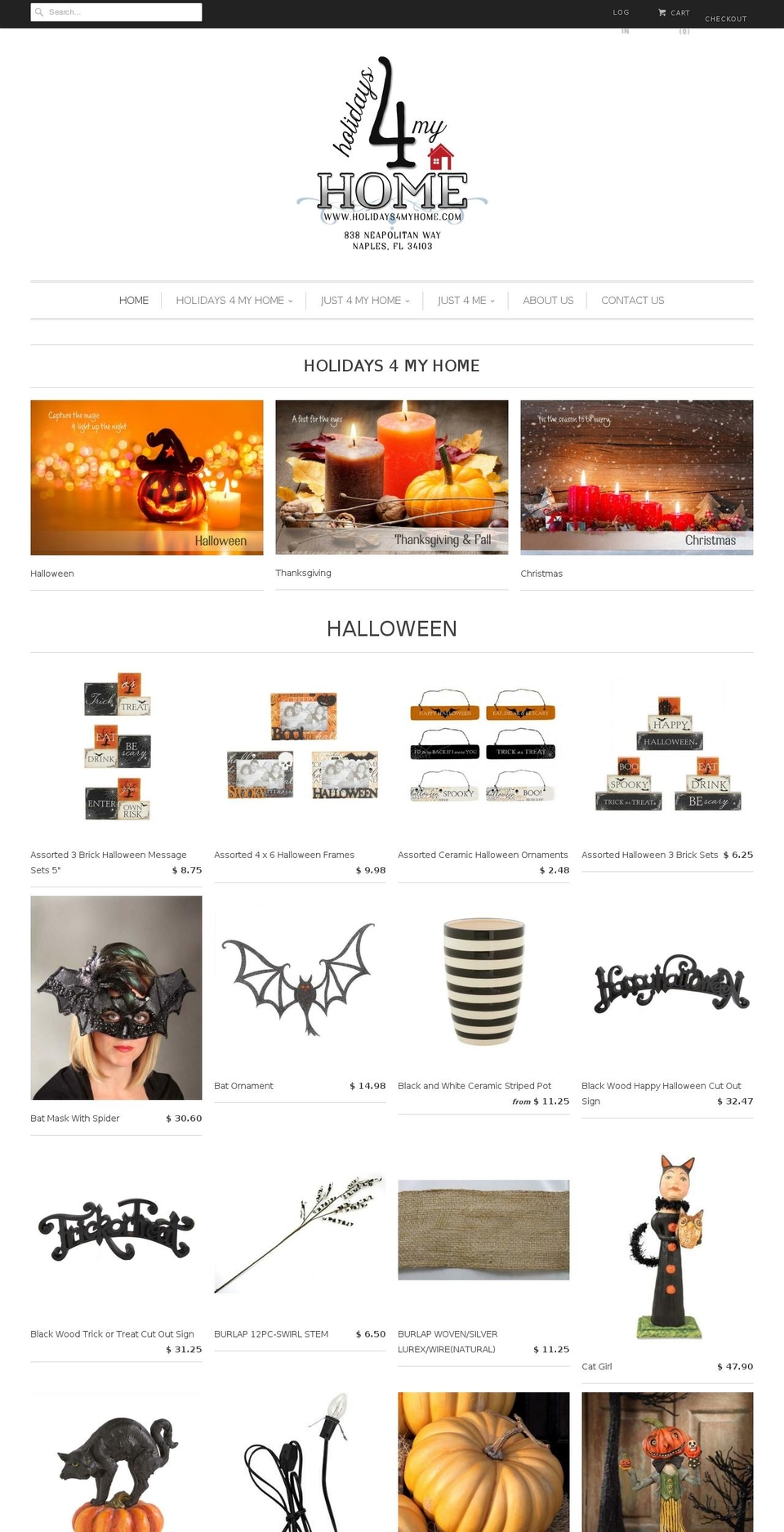 holidays4myhome.com shopify website screenshot