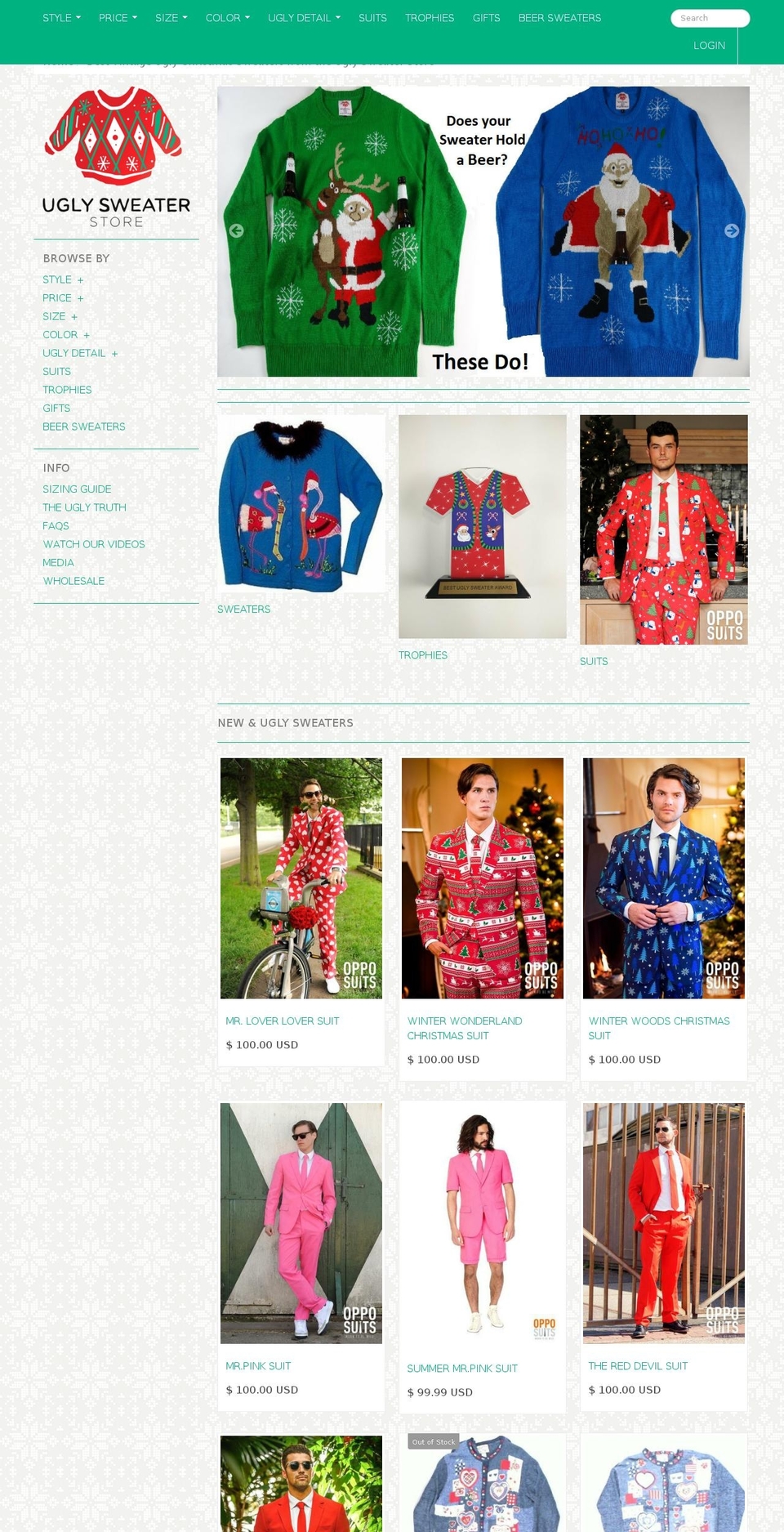 Lucid One Shopify theme site example holidaysweaterstore.com