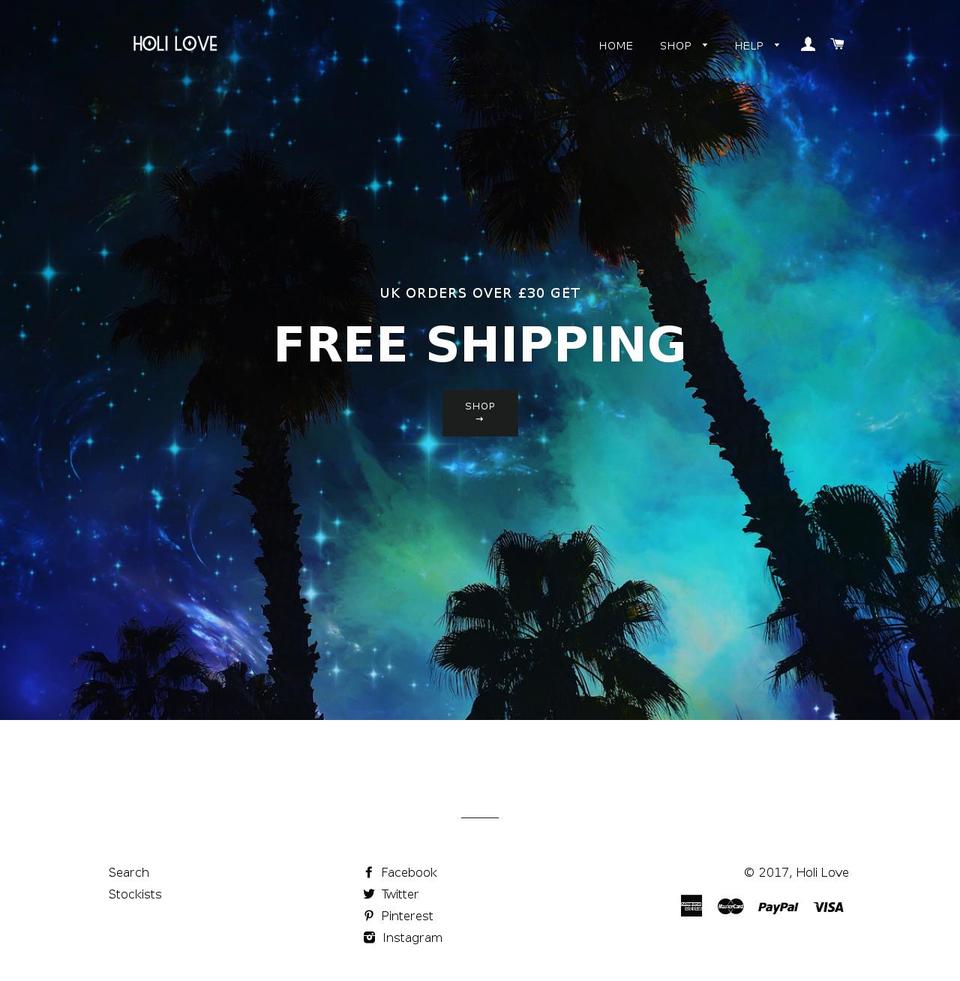 holilove.com shopify website screenshot