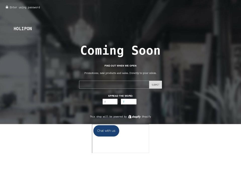 holipon.com shopify website screenshot