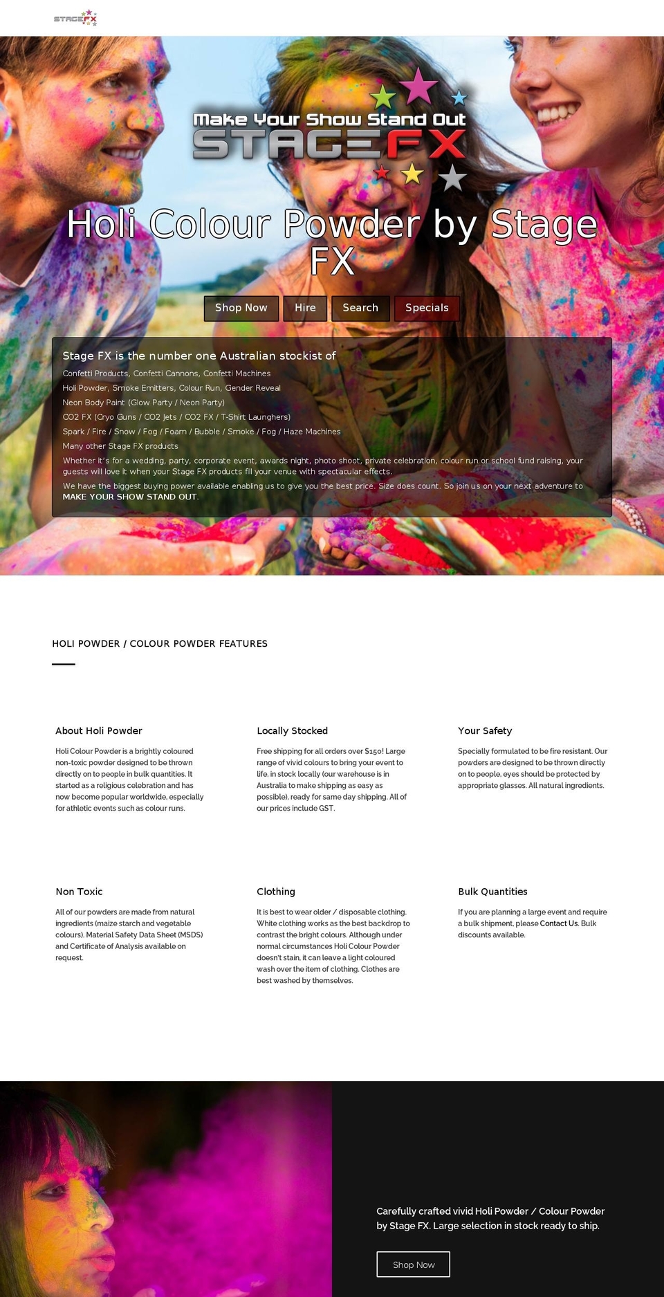 holipowder.com.au shopify website screenshot
