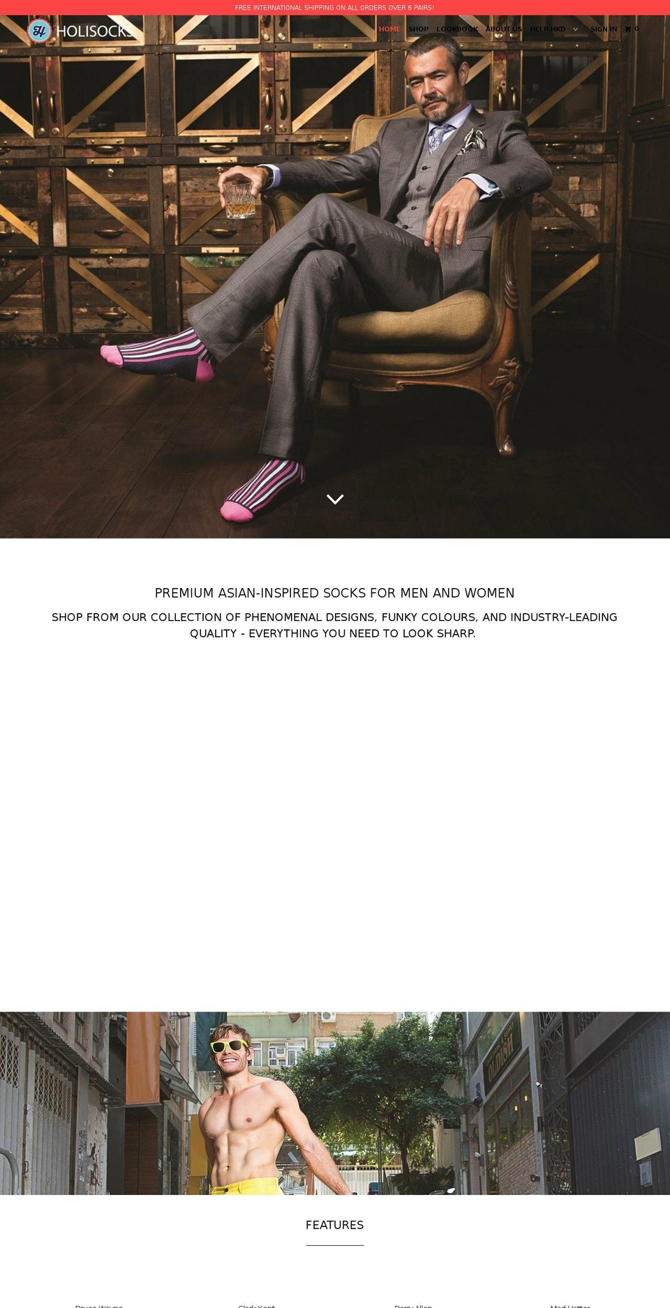 holisocks.com — Shopify storefront screenshot