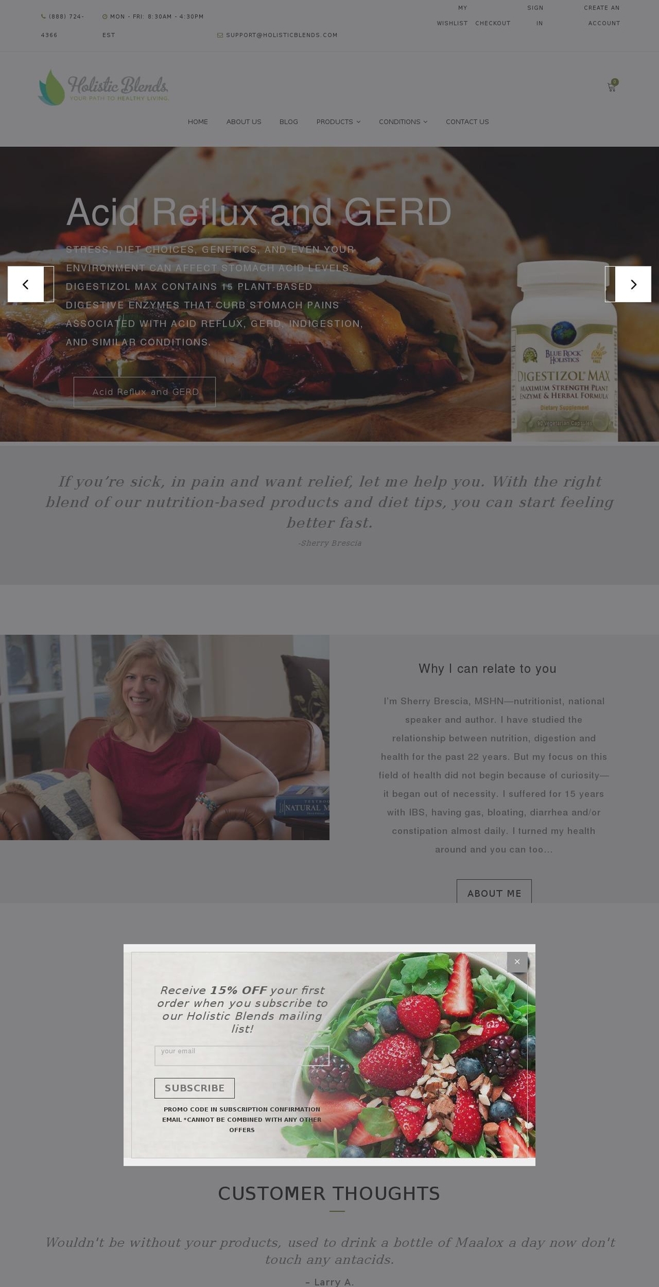 Holistic Blends - CarlowSEO Shopify theme site example holistic-blends.com