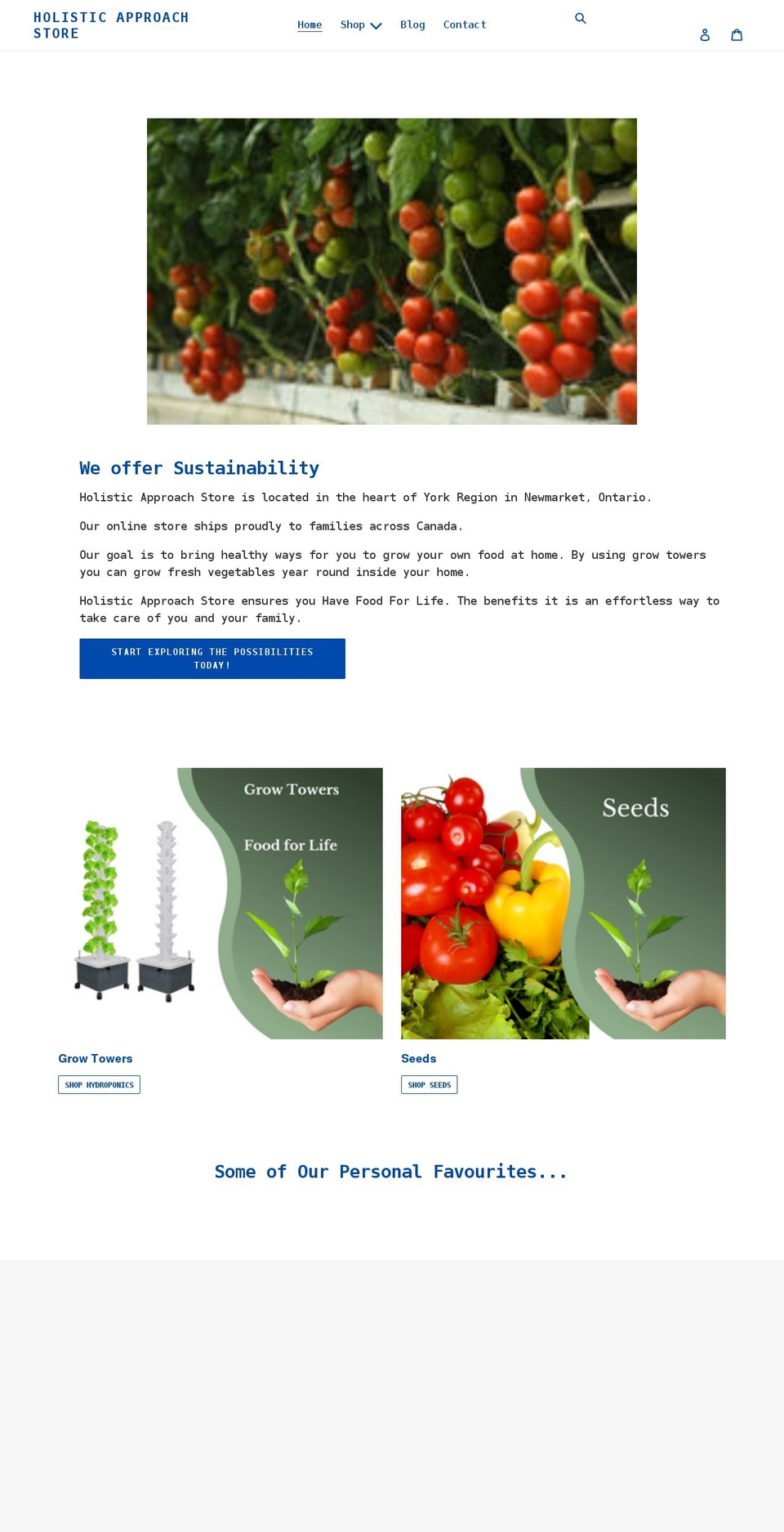 holisticapproachstore.com shopify website screenshot