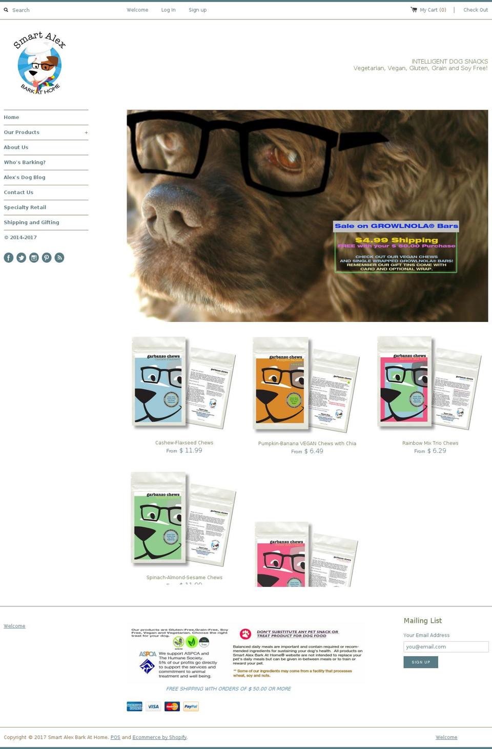 holisticfordogs.com shopify website screenshot