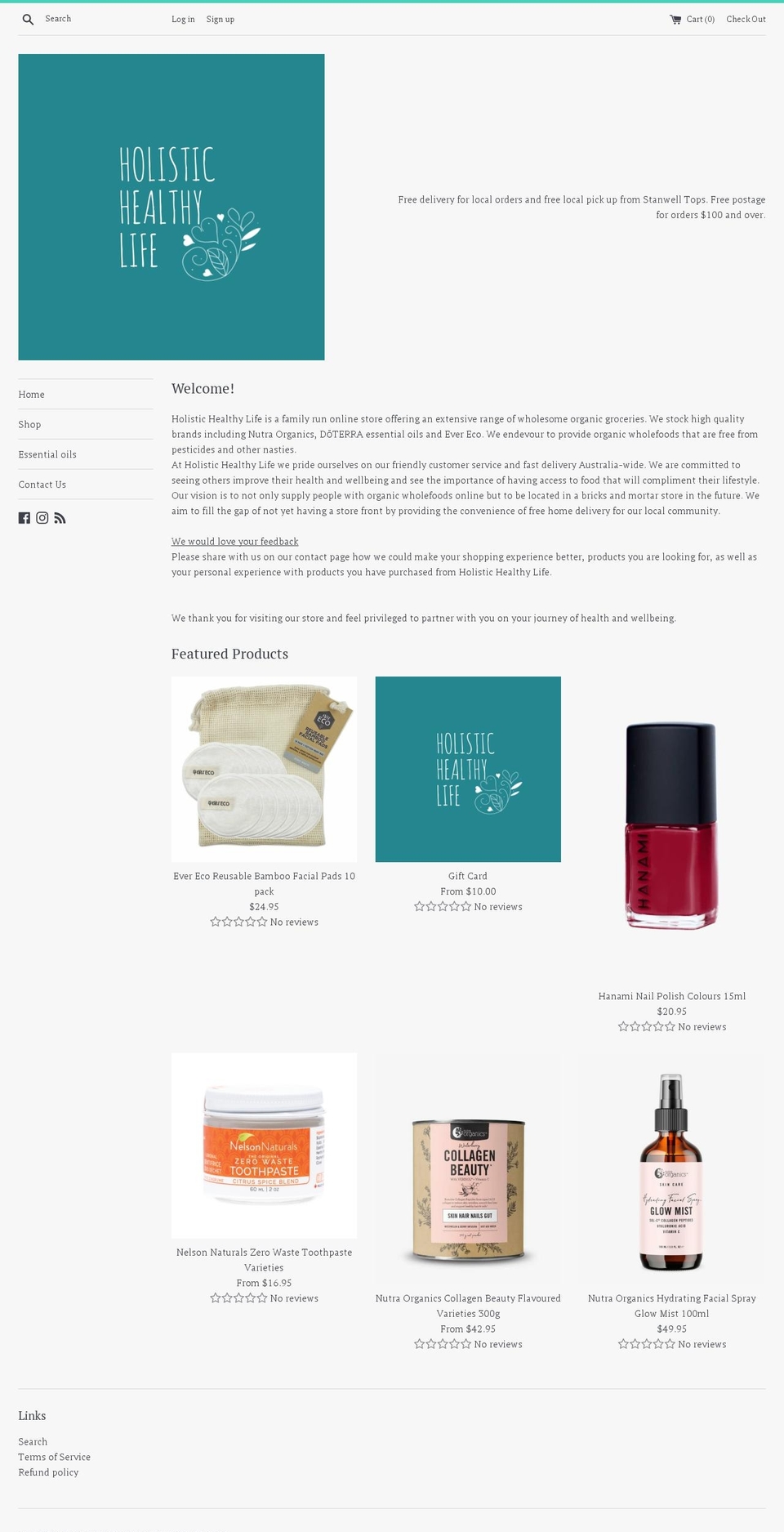 holistichealthylife.com.au shopify website screenshot