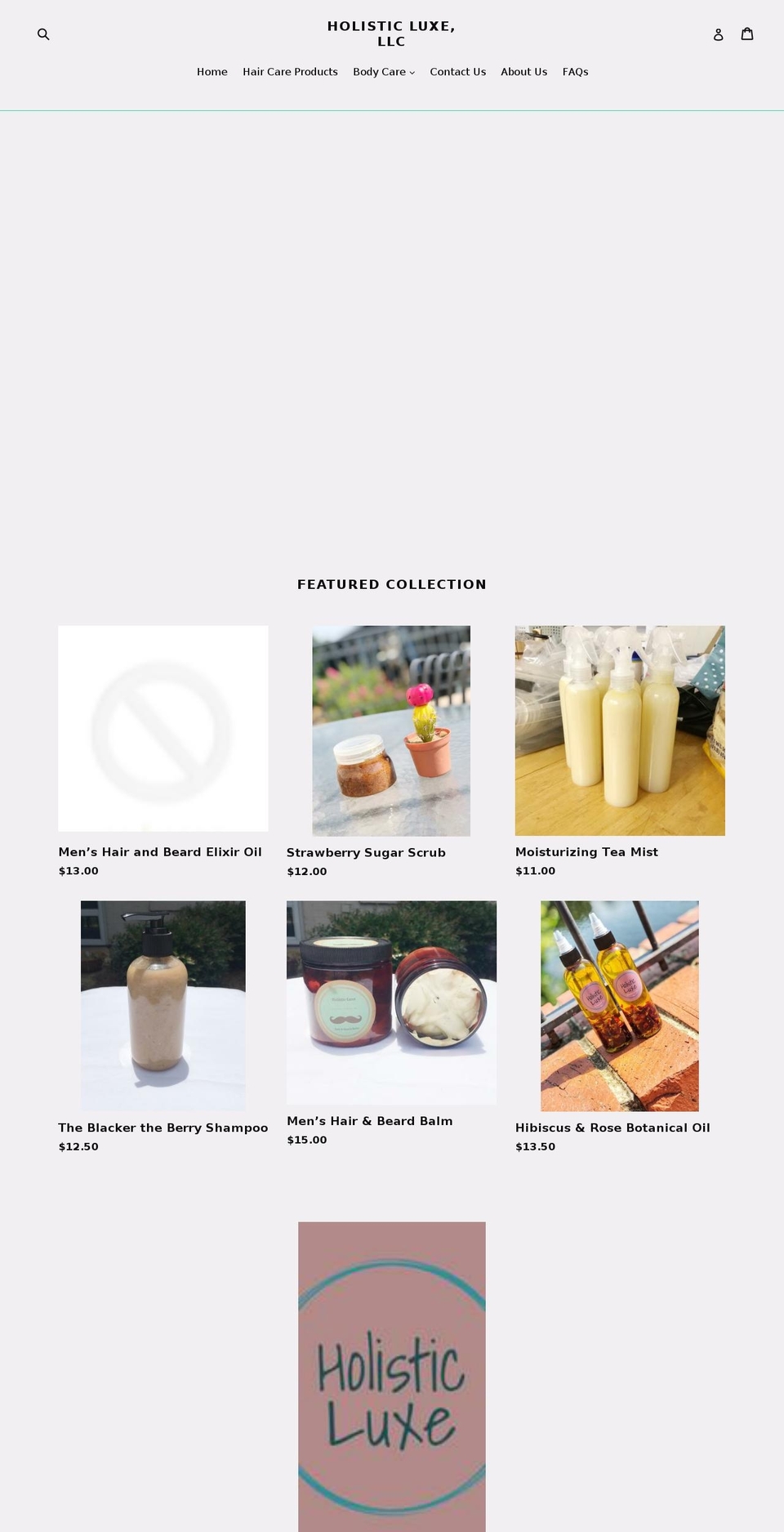 holisticluxe.com — Shopify storefront screenshot