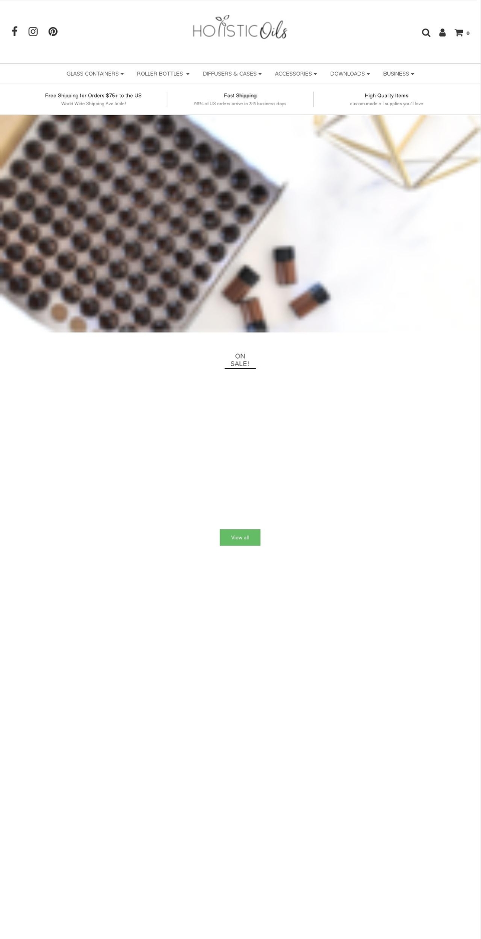 holisticoils.com shopify website screenshot
