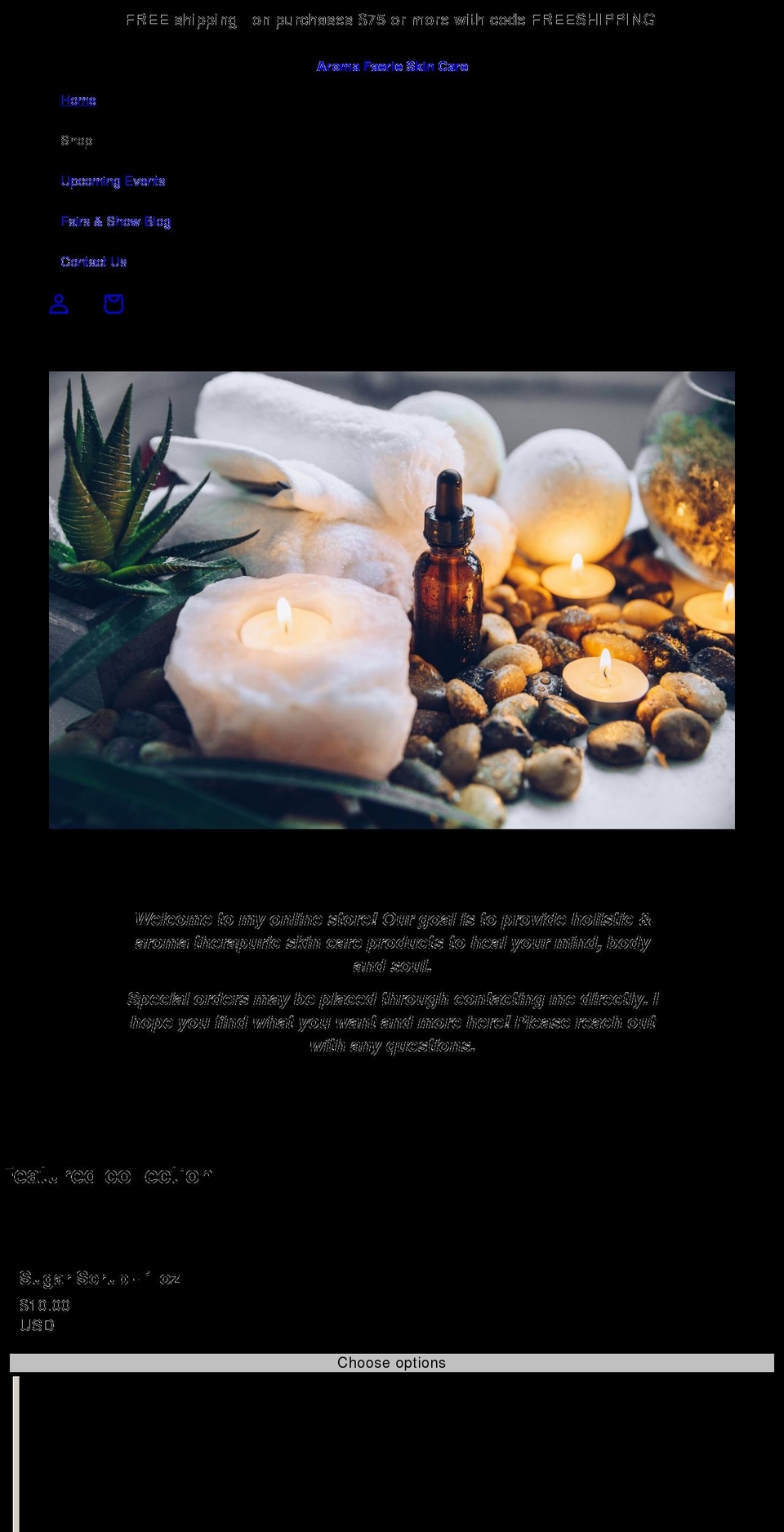 holisticskincare.net shopify website screenshot