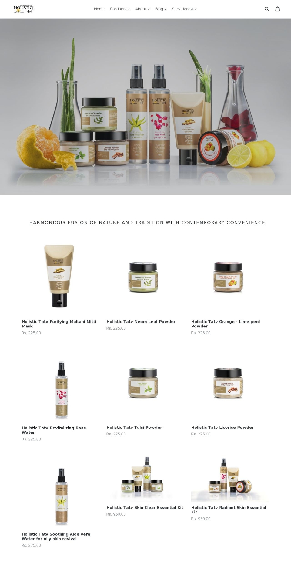 holistictatva.com — Shopify storefront screenshot
